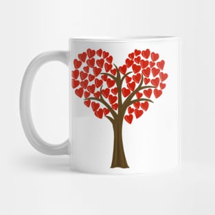 Red Heart Tree Mug